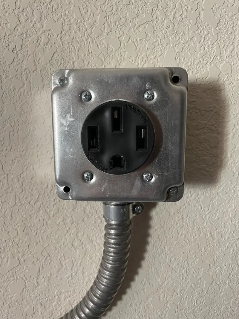 NEMA 14-50 outlet installed for Electrical Panel Upgrade in Glenwood
